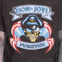 Hot sale Bon Jovi BAND graphic Mens 100% Cotton Round Neck Short Sleeve T-Shirt  Adult clothes