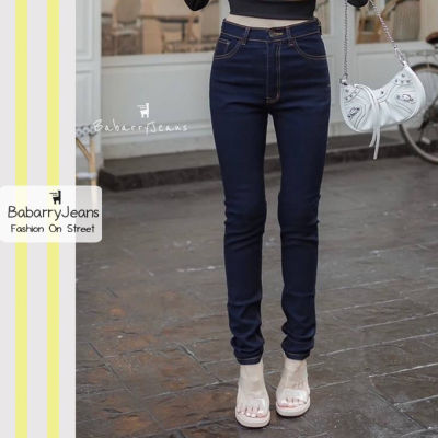 [พร้อมส่ง] BabarryJeans มีบิ๊กไซส์ S-5XL กางเกงยีนส์ทรงเดพ ยีนส์สกินนี่ ผญ เอวสูง ผ้ายีนส์ยืด สียีนส์เข้ม