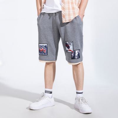 Mens sports Shorts Summer Beach Basketball Shorts Pure Cotton Casual Shorts Drawstring Shorts Male Creative Pattern