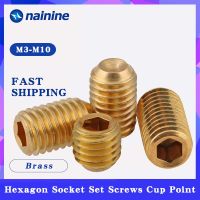 DIN916 [M2-M10] Hexagon Socket Set Screws With Cup Point Brass Grub Screw Bolts B096