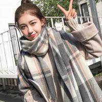 {Warm scarf}2022แฟชั่นผ้าพันคอแคชเมียร์ผู้หญิงฤดูหนาวหวาน Preppy สไตล์ Fringed Scarve Pashmina Mujer Femme Foulard Bufanda ผ้าคลุมไหล่ยาว