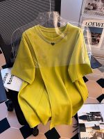 Spot parcel post Cotton Design Split Short Sleeve T Womens T-shirt 2023 Summer New Large Size Loose and Irregular Top Fashion