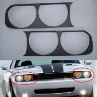 68051526AA 1คู่ไฟหน้าโคมไฟฝากรอบตัดเหมาะสำหรับ Dodge Challenger 2008-2011 2012 2013 2014สีดำ ABS