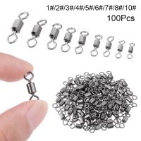 【LZ】☞▦  100Pcs/Lot Fishing Swivels Bearing Solid Rings Rolling Connector Plastic Rubber Durable High Strength Fishing Tackle