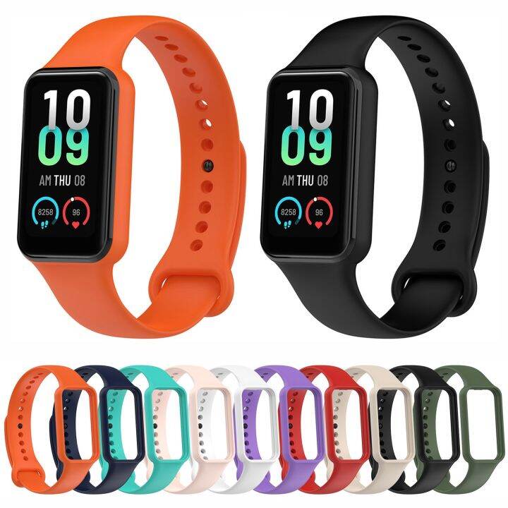 สำหรับสายนาฬิกาข้อมือซิลิโคน-amazfit-band-7-สีเขียวเข้ม