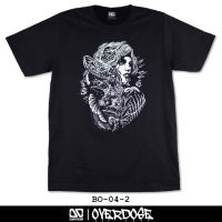 Overdose T-shirt เสื้อยืดคอกลม สีดำ รหัส BO-04-2(โอเวอโดส)