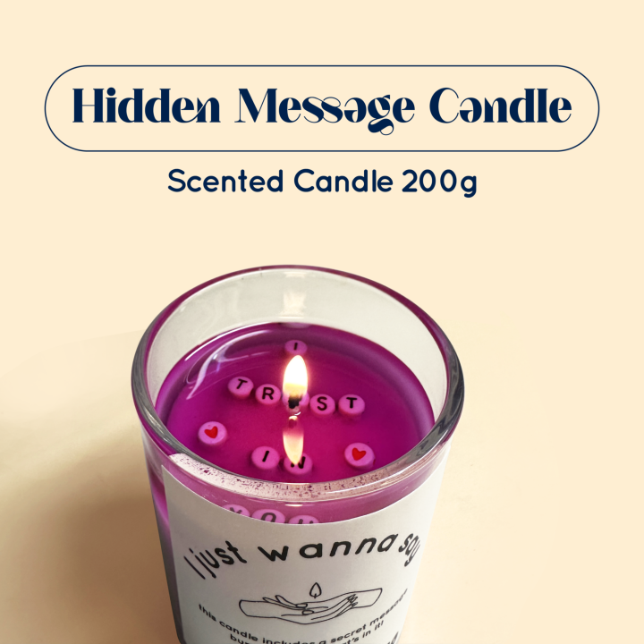 [Covenant Candles] Secret Message scented candle I just wanna say