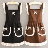 【hot sale】۩☼۞ D13 Ins Wind Korean Version of The Kitchen Household Apron Work Cooking Temperament Waist Work Clothes 围裙