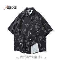 AIRBOOB สนุกแขนสั้นเสื้ออินเทรนด์ฮิปฮอปครึ่งแขนยาวสบายๆเสื้อฮาวายชาย