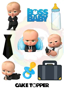 Boss Baby Theme Happy Birthday Decorations Party Cup Cake Topper (20 Pcs)