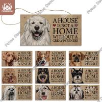 Lupeishop Lovely Dog Tags Plaque Wood Accessories Sign - Perfect For Wooden Plate Wall Art Decor For Pet House Home Hanging Decoration