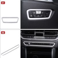 Stainless Steel Car Headlight Switch Button Decorate Frame Trim Cover Volume Knob Sticker For BMW 3 Series G20 2019-21 Essory