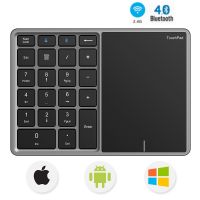 Jomaa Bluetooth Numeric Keyboard with Touchpad Number keypad Rechargable USB Wireless Digital keyboard for Android Windows IOS