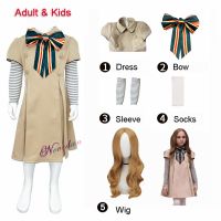 【YP】 Adult Kids M3GAN Costume Wig Megan Robots Outfit Hair Set