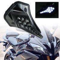 ✵ สำหรับ YAMAHA YZF R6 2008-2012ของประดับจักรยานยนต์ด้านหน้าเครื่องหมายกลางไฟนำแอลอีดีสีดำ