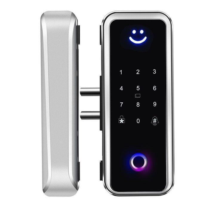 ttlock-app-wifi-รีโมทคอนโทรลอัจฉริยะล็อกประตูด้วยลายนิ้วมือไร้กุญแจสำหรับแก้วไม้ประตูไร้กรอบหรือกรอบ