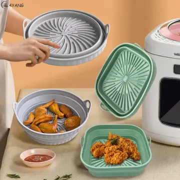 Air Fryer Silicone Pot Baking Basket Oven Muffin Cup Cake Mold Tray  Microwavable