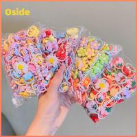 OSIDE 20pcs/set คาวาอิ ยางรัดผมเด็ก ที่มัดผม อีลาสติก เชือกมัดผมเด็ก ชุดคลุมศีรษะ อุปกรณ์เสริมผม ที่มัดผมหางม้า สำหรับผู้หญิง