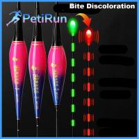 PETIRUN หางยาว ตัวบ่งชี้ ไฟ LED เปลี่ยนสี อิเล็กทรอนิกส์ Floats Bobbers สัญญาณเตือนภัยกัด แท่งไฟลอย เหยื่อตกปลา