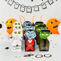 Halloween Theme Party Decorations Big Head Monster Candy Box Original Design Party Supplies Colorful Halloween Gift Boxes Halloween Candy Box