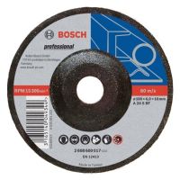 BOSCH แผ่นขัดเหล็ก 4" หนา (100x6x16mm. A24S 2G) ( 5 แผ่น/1กล่อง) Code.2608600017