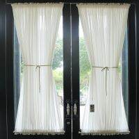 【HOT】▲ Mesh Yarn Up and Down Fixed Curtain for Bar Cabinet Glass Door