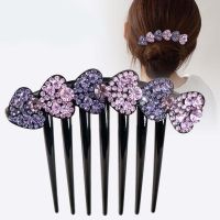 Korean Fashion Temperament Rhinestone Hair Comb Elegant Hair Disc Set Diamond Hair Card Exquisite Hair Accessories