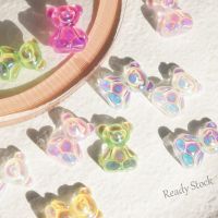 【hot sale】 ┅ B50 50pcs/pack Hot Sale Nail Aurora Bear Decoration Resin Kawaii Little Bear DIY Nails Art Cute Design Accessories Parts
