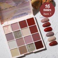 16 colores Paleta de esmalte de gel en crema sólida Esmalte de uñas de gel UV LED Soak Off enlatado que no fluye Barniz de gel de pintura semipermanente