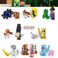 16ชิ้นชุด Minecraft ชุดเกม Minifigures โลกของฉันอาคารบล็อกของเล่นสำหรับเด็ก XL03