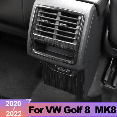 【2023】For Volkswagen VW Golf 8 MK8 2020 2021 2022 Car Rear Console Center Air Conditioner Vent Outlet USB Port Cover Trim Accessories