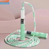 ✚✘☌ 2.8m Soft Beads PVC Cord Silicone Skip Rope for Baby Kids Women Exercise Fitness Jump Rope Adjustable Bamboo Beaded Jumping Rope