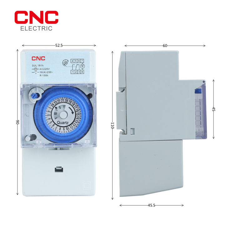 cnc-din-rail-time-relay-sul181h-จับเวลาเครื่องกล24ชั่วโมงสวิตช์เวลารีเลย์ไฟฟ้า-programmable-timer