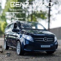 1:32 Benzs V260 MPV ล้อแม็กรถยนต์รุ่น D Iecast โลหะของเล่นยานพาหนะรถรุ่นเสียงและแสงคอลเลกชันเด็กของเล่นของขวัญ F178