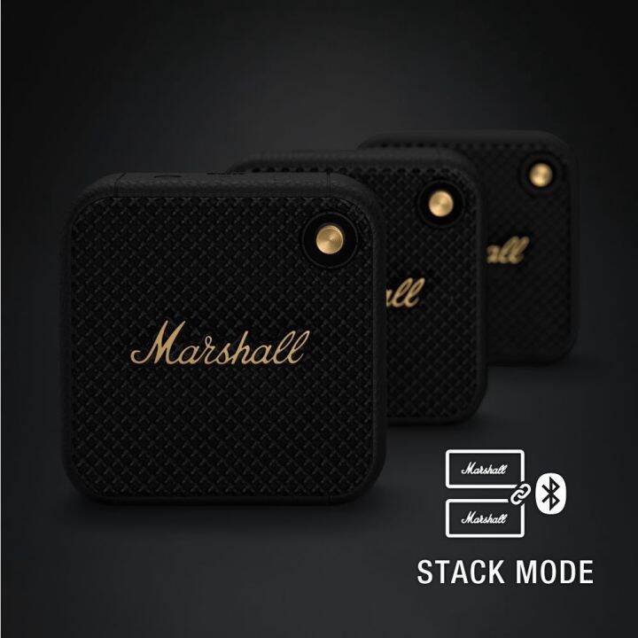 marshall-willen-portable-speaker-ลำโพงบลูทูธไร้สาย-แคมป์ปิ้งกลางแจ้งแบบพกพา-bass-กันน้ำขนาดเล็ก-audio-ลำโพงบลูทูธเบสหนัก-พก-bluetooth-connectivity-speaker-เบสที่ปรับได้แ