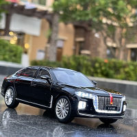 New 1:32 Hongqi H9 Alloy Car Model Door Open Sound And Light Boy Toy Car Simulation Metal Car Model Collection Decoration Gifts