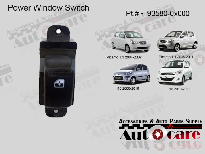 Power Window Switch for Hyundai i10 200820013, Kia Picanto 20042011