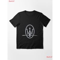 CAR Maserati Italian Sports Car  Essential T-Shirt เสื้อยืดพิมพ์ลาย เสื้อยืดโลโก้รถ  Z4R5