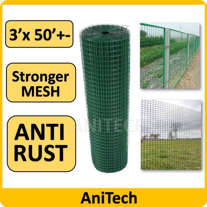 Big Promo Green Pvc Coated Wire Mesh Green Netting Dawai Getah Hijau Green Pvc Coated Galvanized 7042