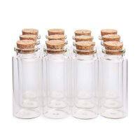 20pcs 30x70mm Mini Glass Jars Bottles with Cork Stoppers Clear Wish Bottles for DIY Arts Crafts Decorations 30ml