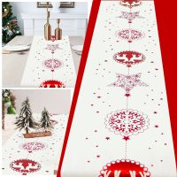 Christmas Decoration Supplies Creative Christmas Cotton And Linen Printed Tablecloths Table Flags Table Runners 72 Inches Long