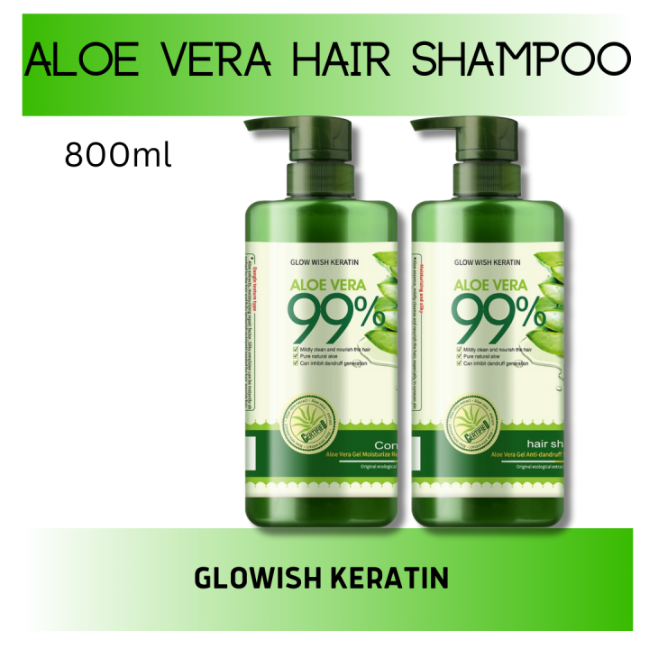 Original 99% Aloe Vera Hair Shampoo and Conditioner Repair Moisture ...