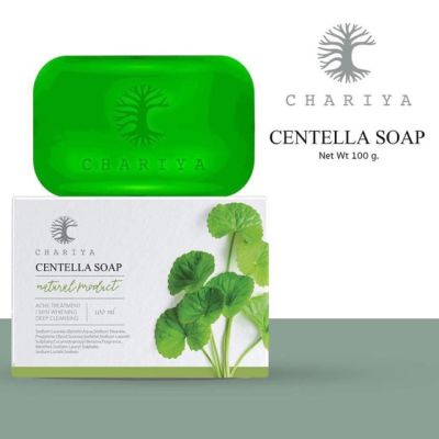 สบู่ใบบัวบก ชาริยา CHARIYA CENTELLA SOAP  ปริมาณ 100 กรัม