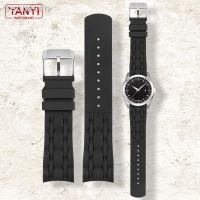 ■ สายนาฬิกาข้อมือยางฟลูออโร22มม. สำหรับสายนาฬิกาข้อมือ T03541016051 Tissot อินเทอร์เฟซพิเศษจับคู่สายนาฬิกากำไลปลายโค้ง