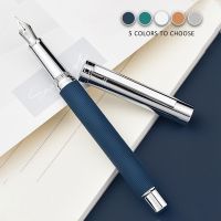 HongDian 1843 Metal Wave Pattern Stainless Fountain Pen Voyager Series Beautiful Ripples Iridium EF F Nib Classic Pens Gift  Pens