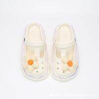 COD Flat-bottomed hole sandals women wear 2023 new fashionable leisure non-skid flower breathable Baotou sandals in summer
