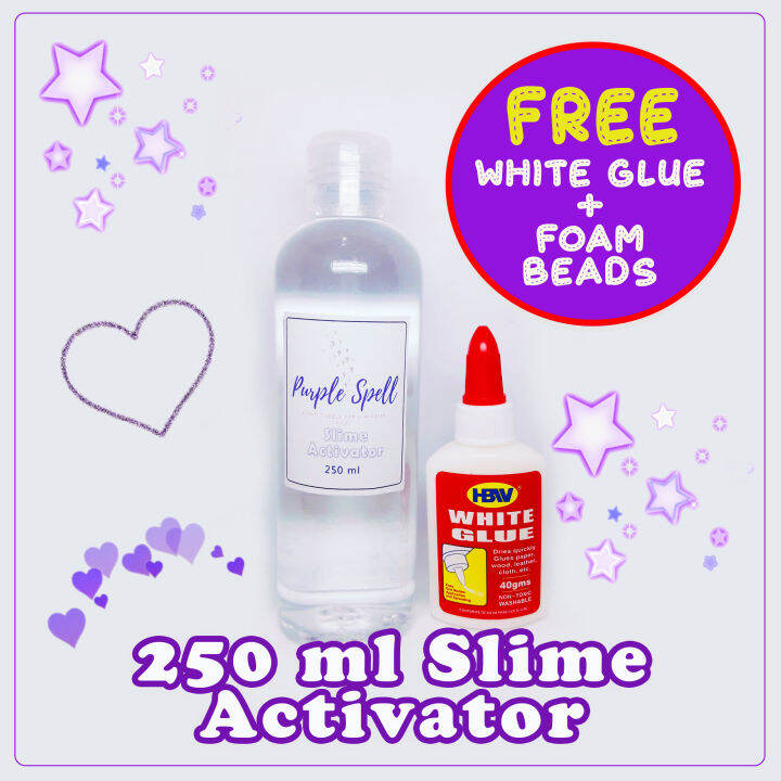 Purple Spell 250 ml Slime Activator with Free 40 ml White Glue + FOAM