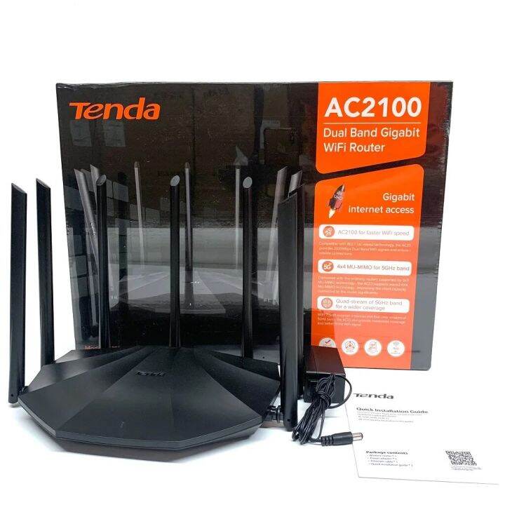 Tenda AC23 AC2100 Dual Band Gigabit WiFi Router | Lazada.co.th