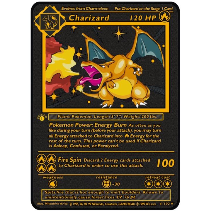 Pokemon Iron Cards Vmax Metal Pokemon Letters Pikachu Mewtwo Charizard Vmax  Gold Metal Shiny Letters Game Collection Card Toys - AliExpress
