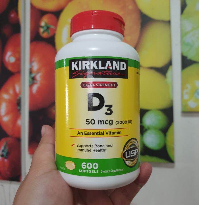 Kirkland Signature Vitamin D3 50 mcg 2000IU 600 Softgels Expiry FEBUARY 2024 Lazada PH